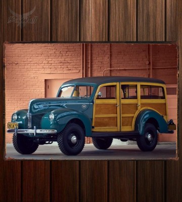 Металлическая табличка Ford Standard Station Wagon by Marmon-Herrington